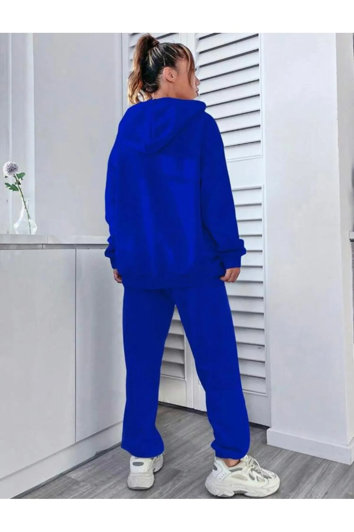 My Blog  Saks Blue California 1998 bedrucktes Kapuzen-Trainingsanzug-Set für Damen