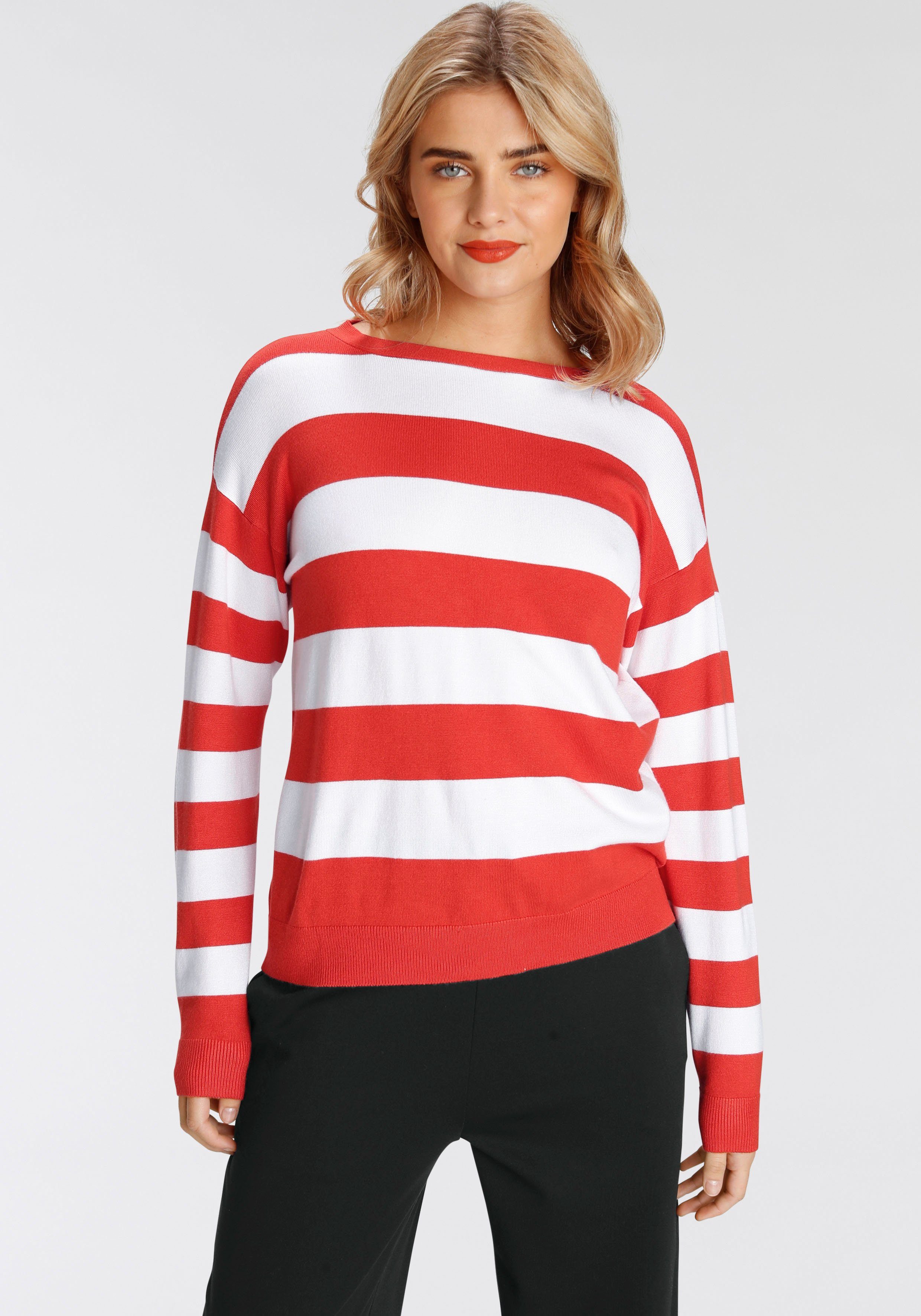 AJC Streifenpullover im Colourblocking mit U-Boot-Ausschnitt - NEUE KOLLEKTION