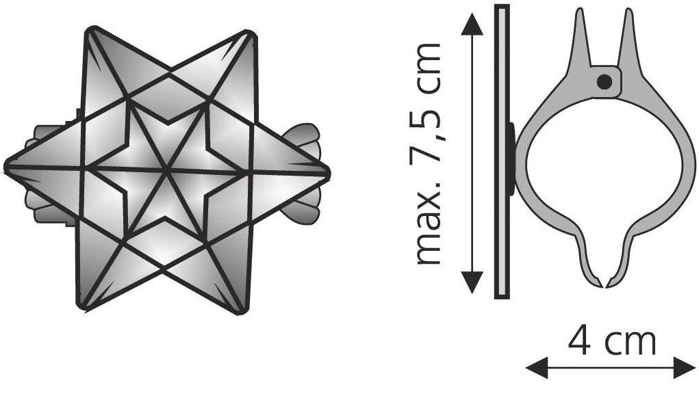 Dekoklammer Orbit, Liedeco, Gardinen, Vorhänge, (Packung, 2-St), für Gardinen, Vorhänge