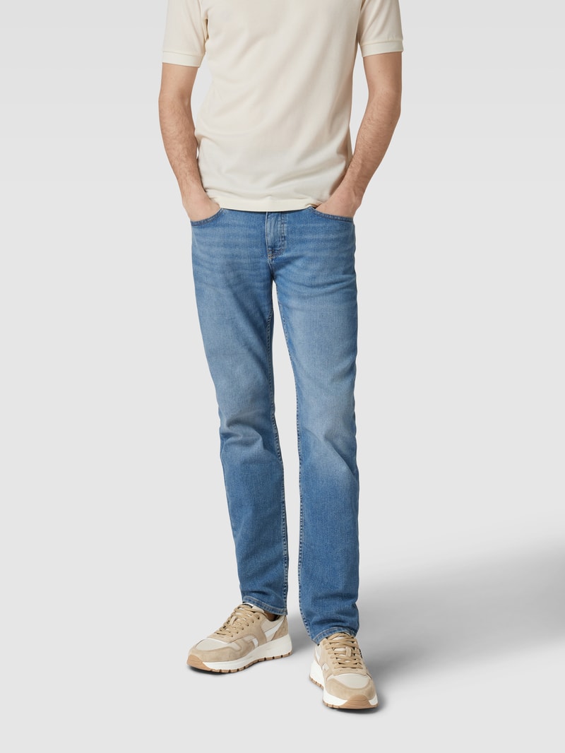 Sneaker mit Label-Applikation in beige