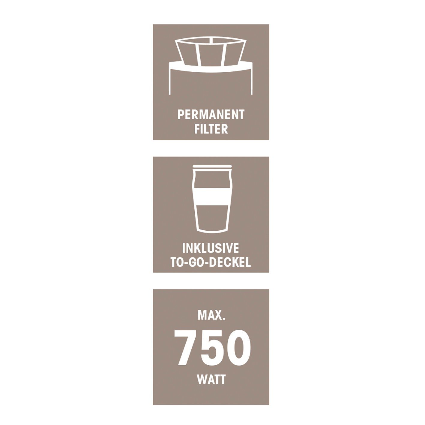GOURMETmaxx Filterkaffeemaschine ToGo, Single inkl. Thermobecher