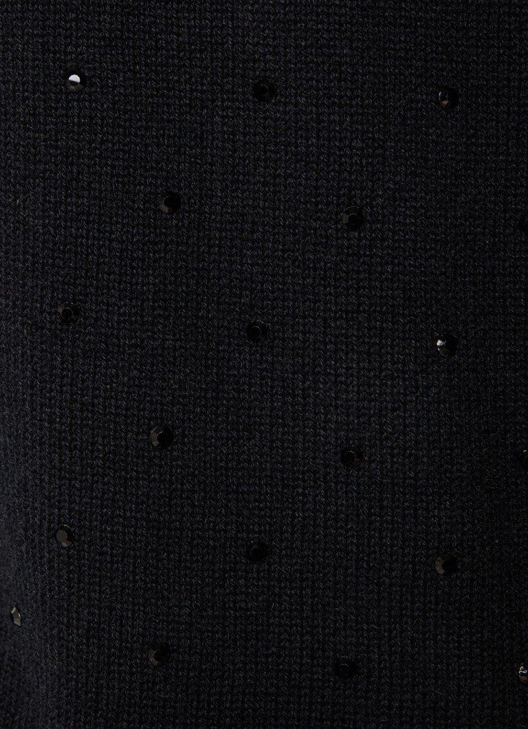 Zadig&Voltaire Cosany - vestă delicată din cașmir perforat, decorată cu cristale.