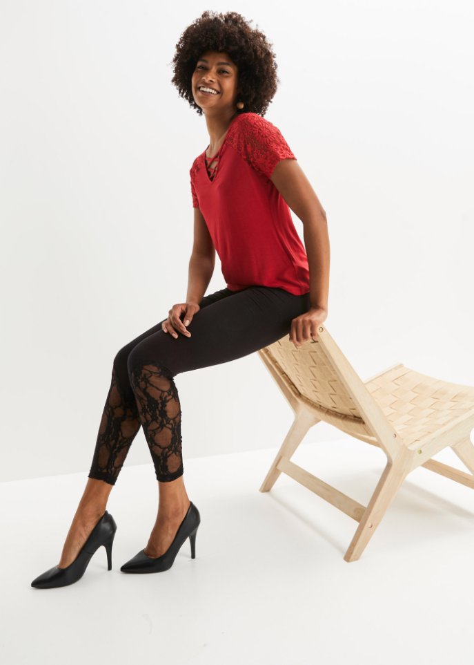 Leggings mit Spitze