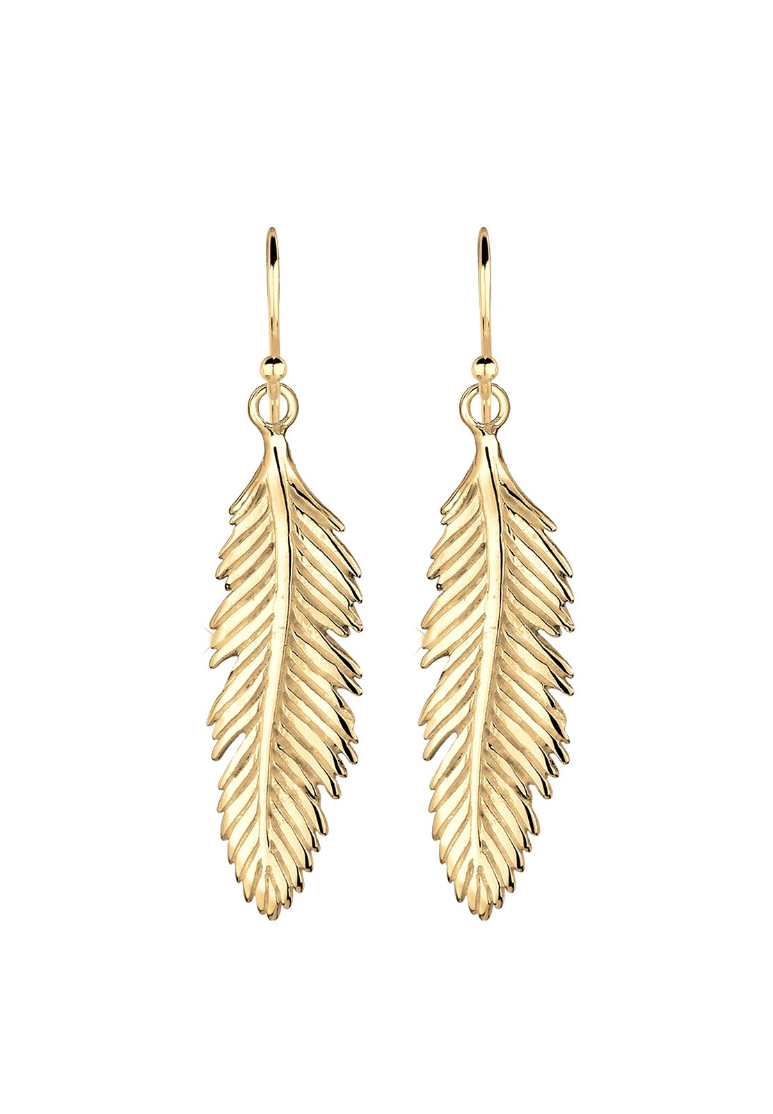 Kolczyki damskie Elli Boho z piórami w srebrze próby 925
