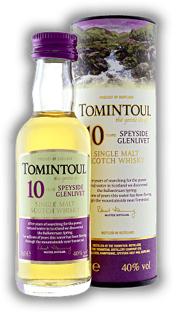 Tomintoul 10 Years 0,05 Liter Tomintoul 10 Years 0,05 Liter  Alter 10 J. - 0,05	 Liter - Vol 40%