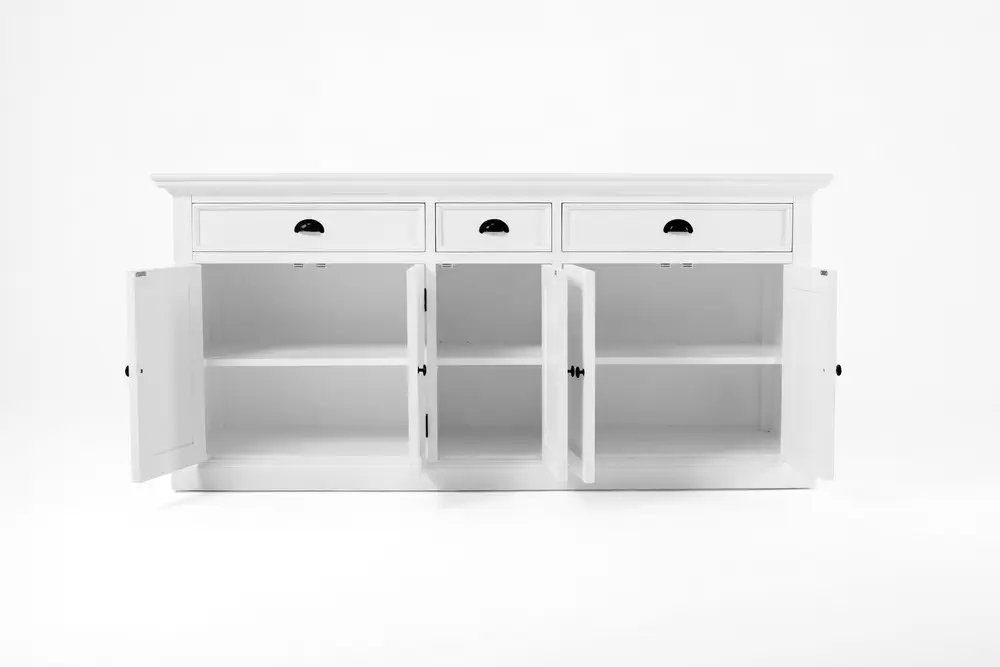 Novasolo Küchenbuffet Halifax Bücherregal 5 Türen und 3 Schubladen