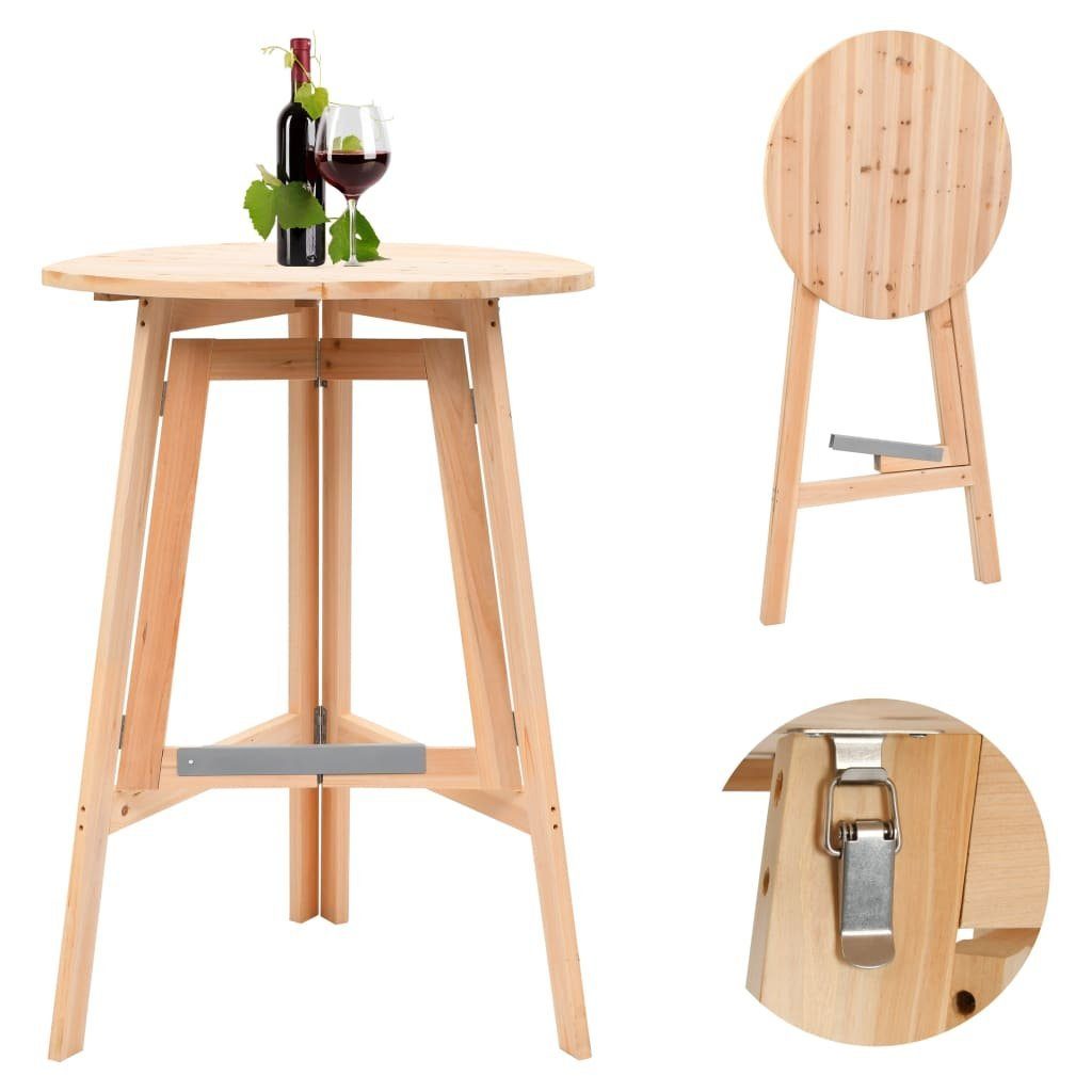 vidaXL Klapptisch Klappbarer Bartisch 78 cm Tannenholz