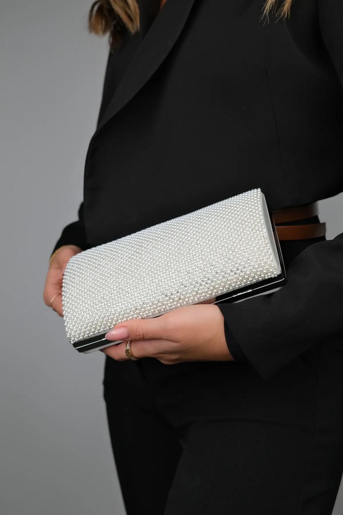 LuviShoes  363 Perlmutt-Perlen-Abendkleid-Tasche für Damen