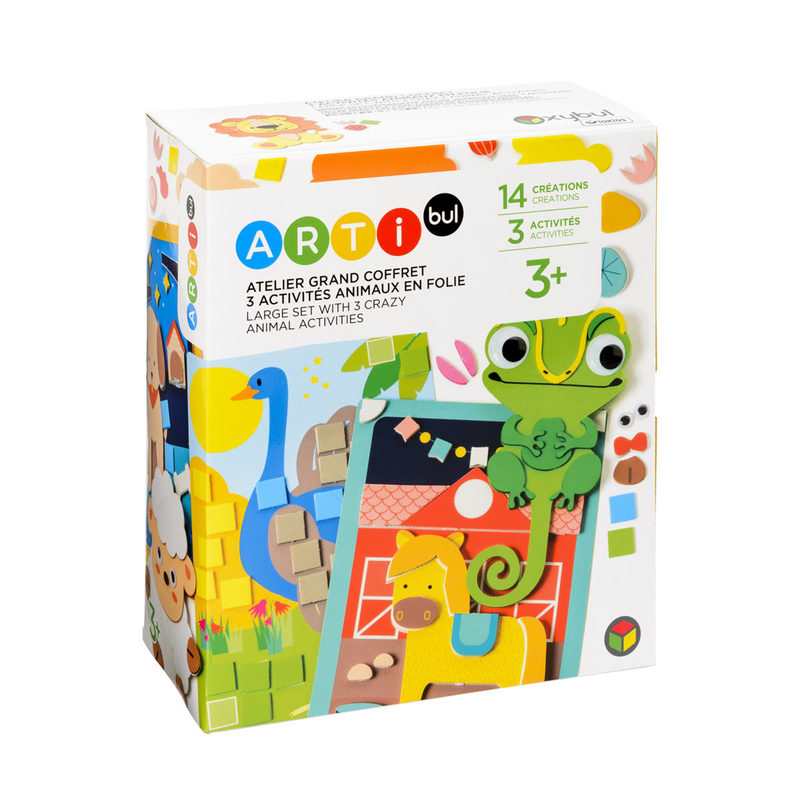 Atelier Grand coffret multi-activités animaux en folie Oxybul