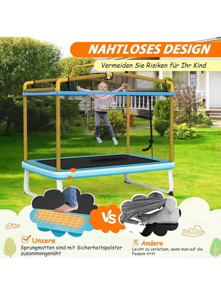 COSTWAY 3 in 1 Trampolin in Gelb günstig kaufen onesize