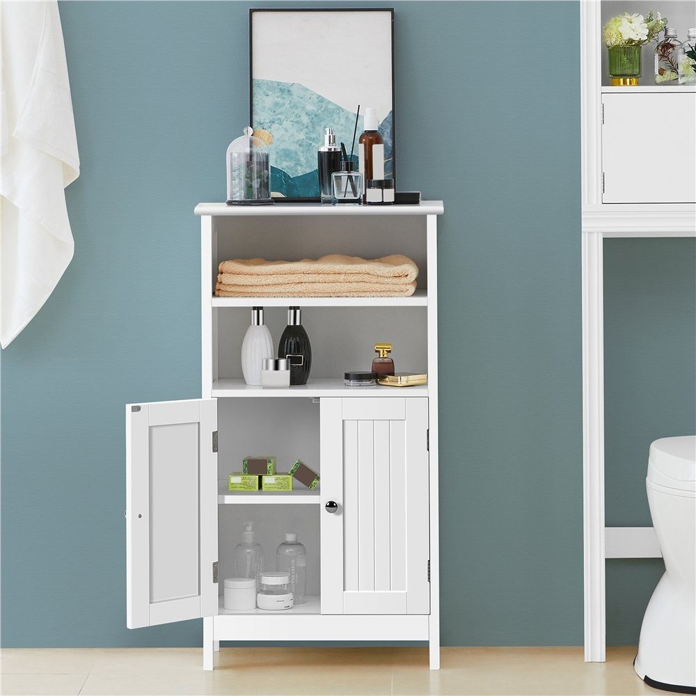 Yaheetech Badkommode Badschrank Küchenschrank, Sideboard Weiß 93*50*30cm