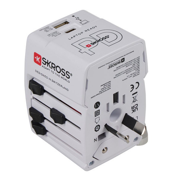 WORLD USB CHARGER AC65PD WITH USB-C CABLE - Reisestecker