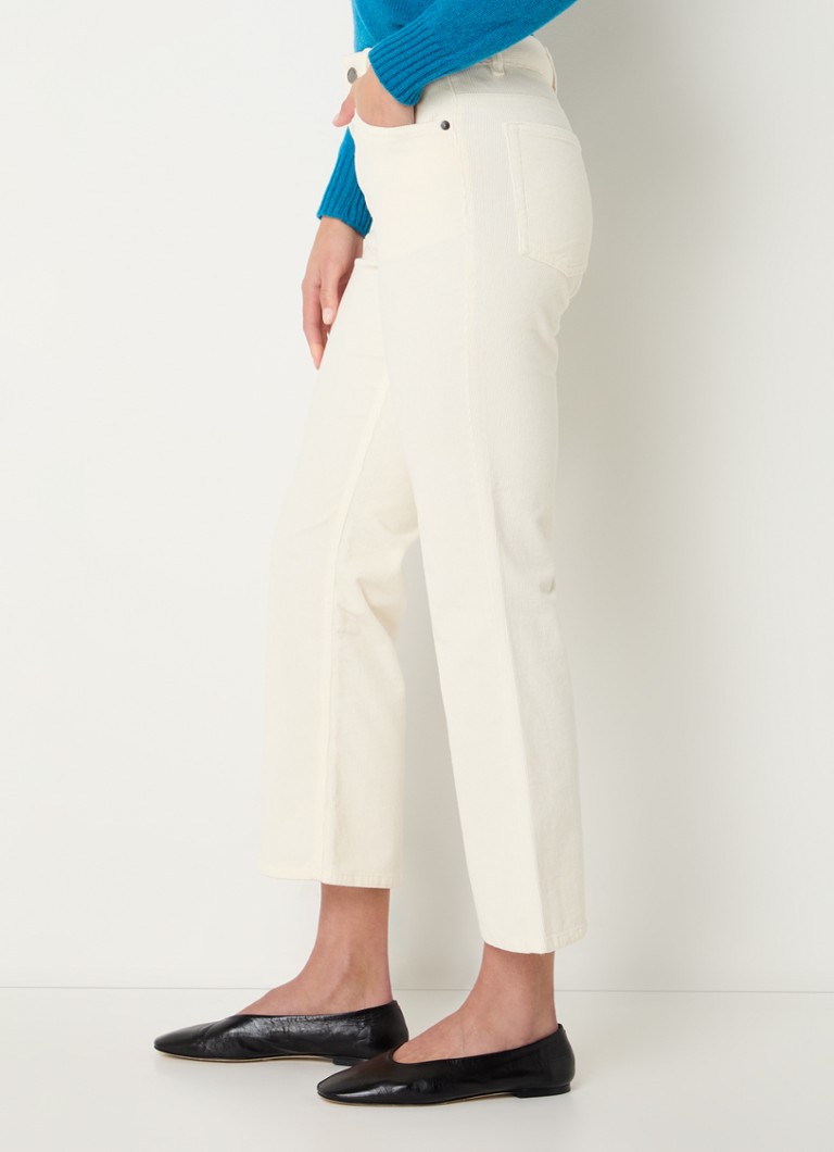 Pantaloni Benetton corti, svasati, a vita media in velluto a coste