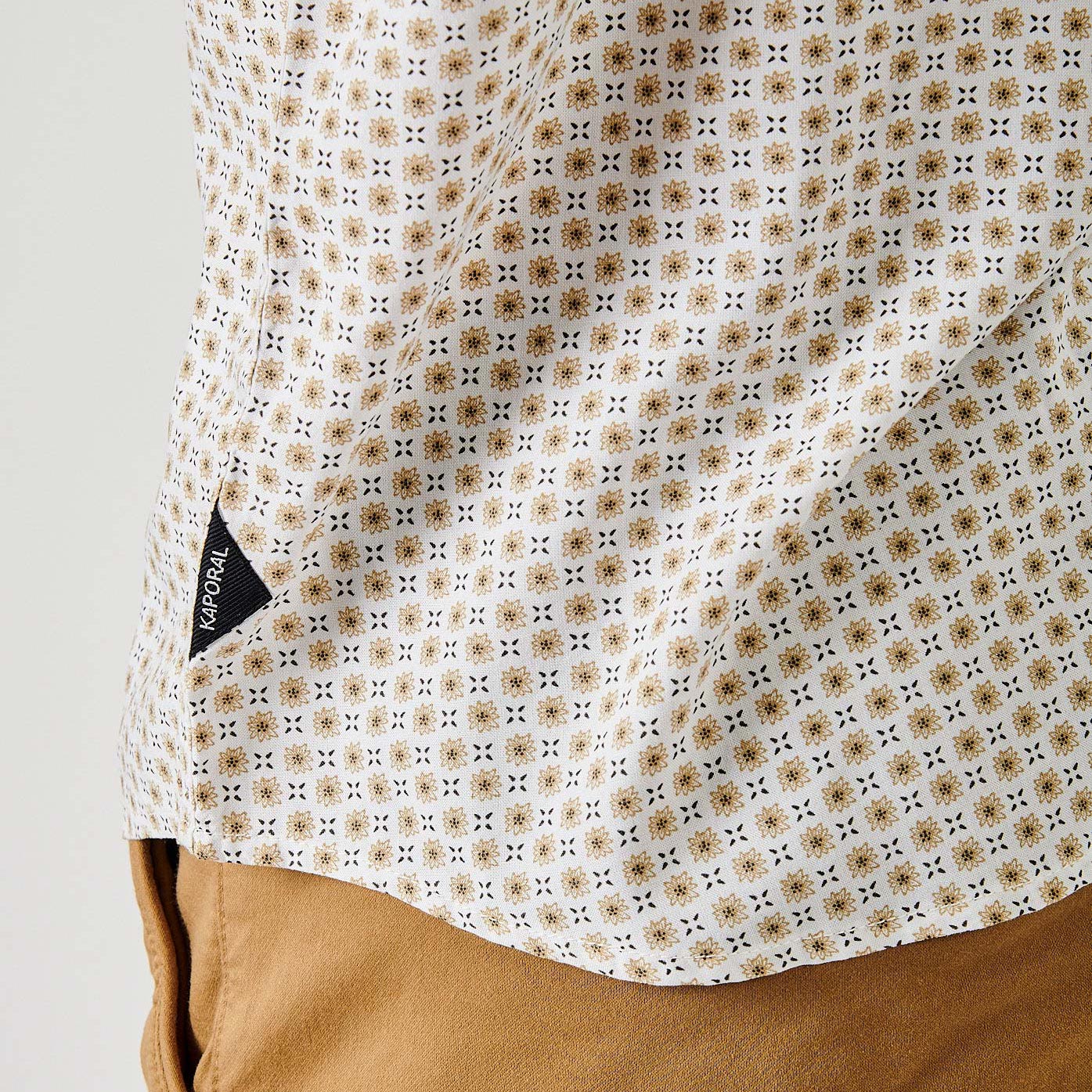 RAVA   Chemise blanche imprimée homme