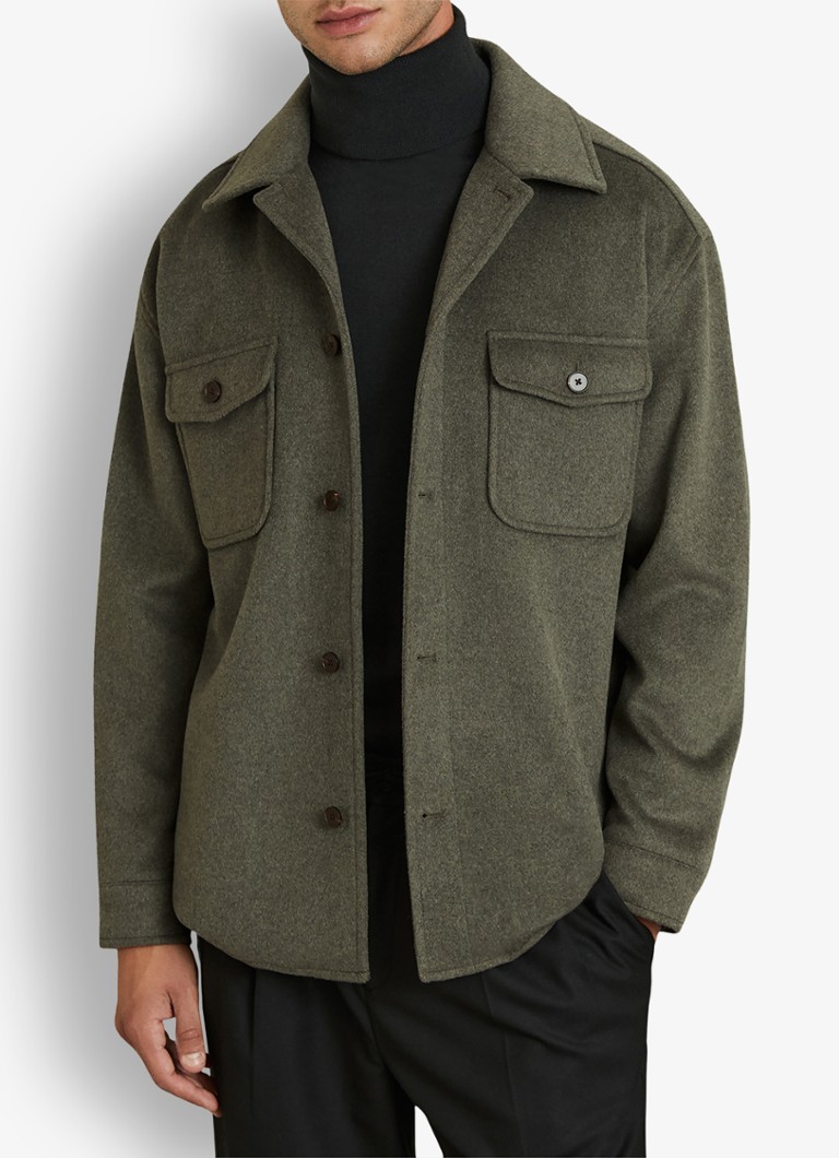 Reiss Liam regular fit overshirt in wool