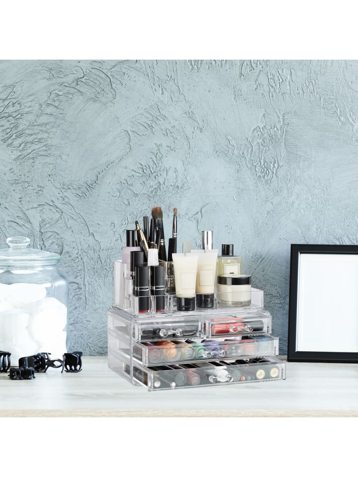 relaxdays 2x Kosmetikorganizer in Transparent günstig kaufen onesize
