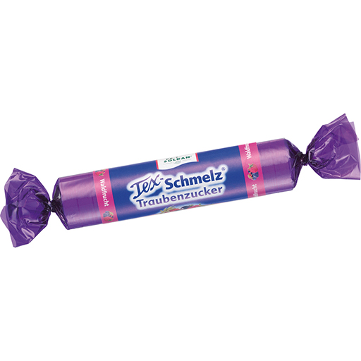 SOLDAN Tex Schmelz Traubenzucker Waldfrüchte Rolle  33 g
