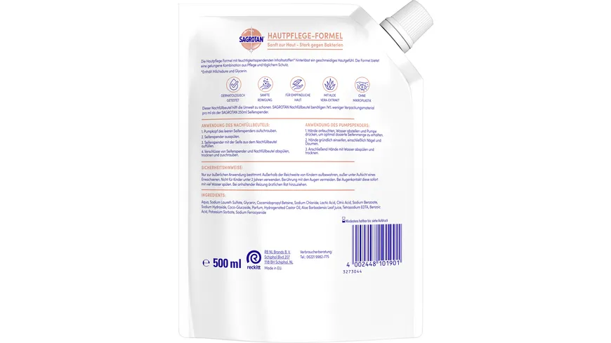 Sagrotan Sagrotan Handseife Nachfueller Aloe Vera 500ml 500 ml
