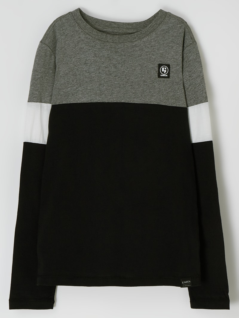 Sweatshirt aus Baumwolle in schwarz