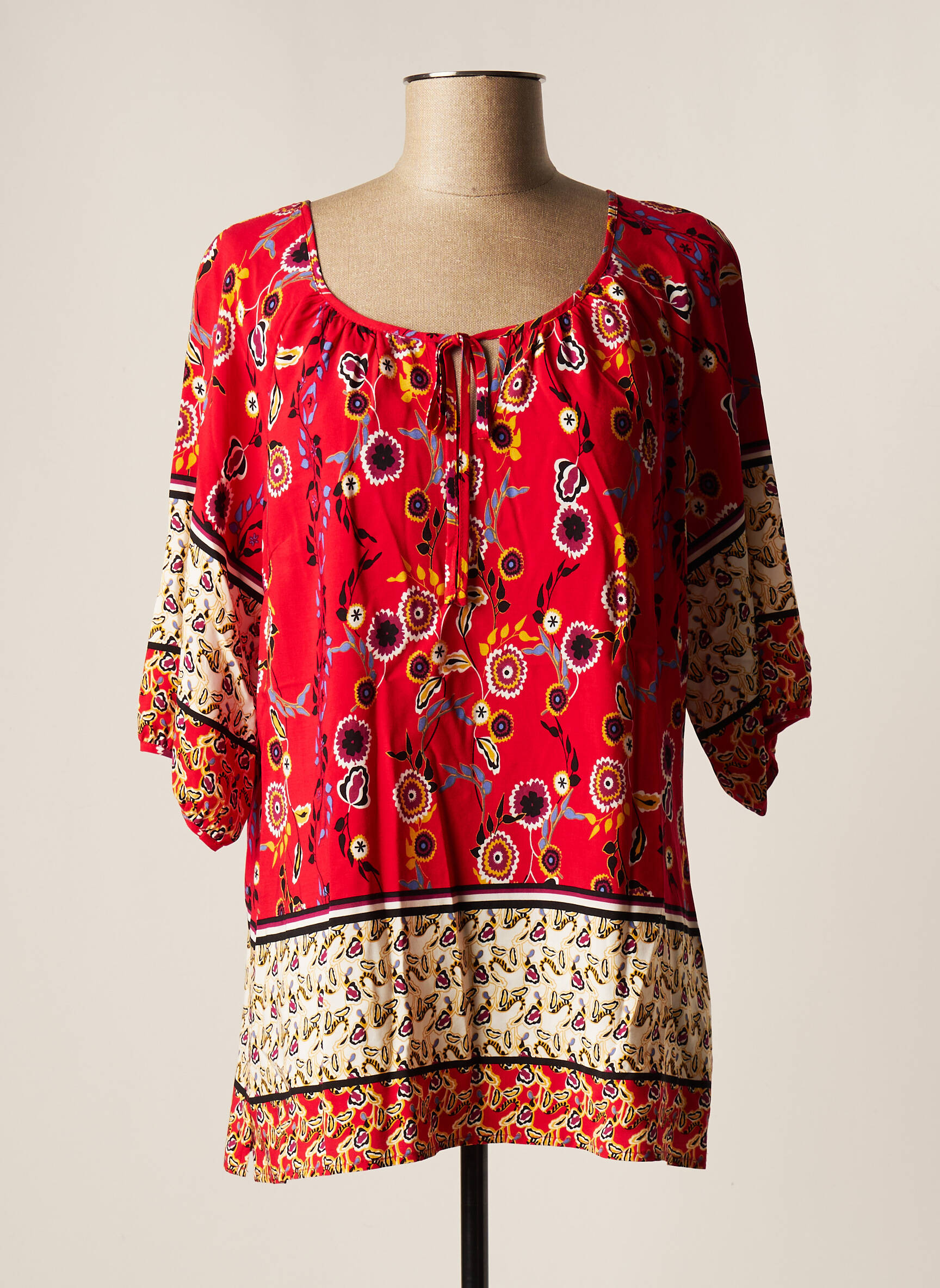 Fred Sabatier Tuniquemanchecourte Femme couleur rouge
