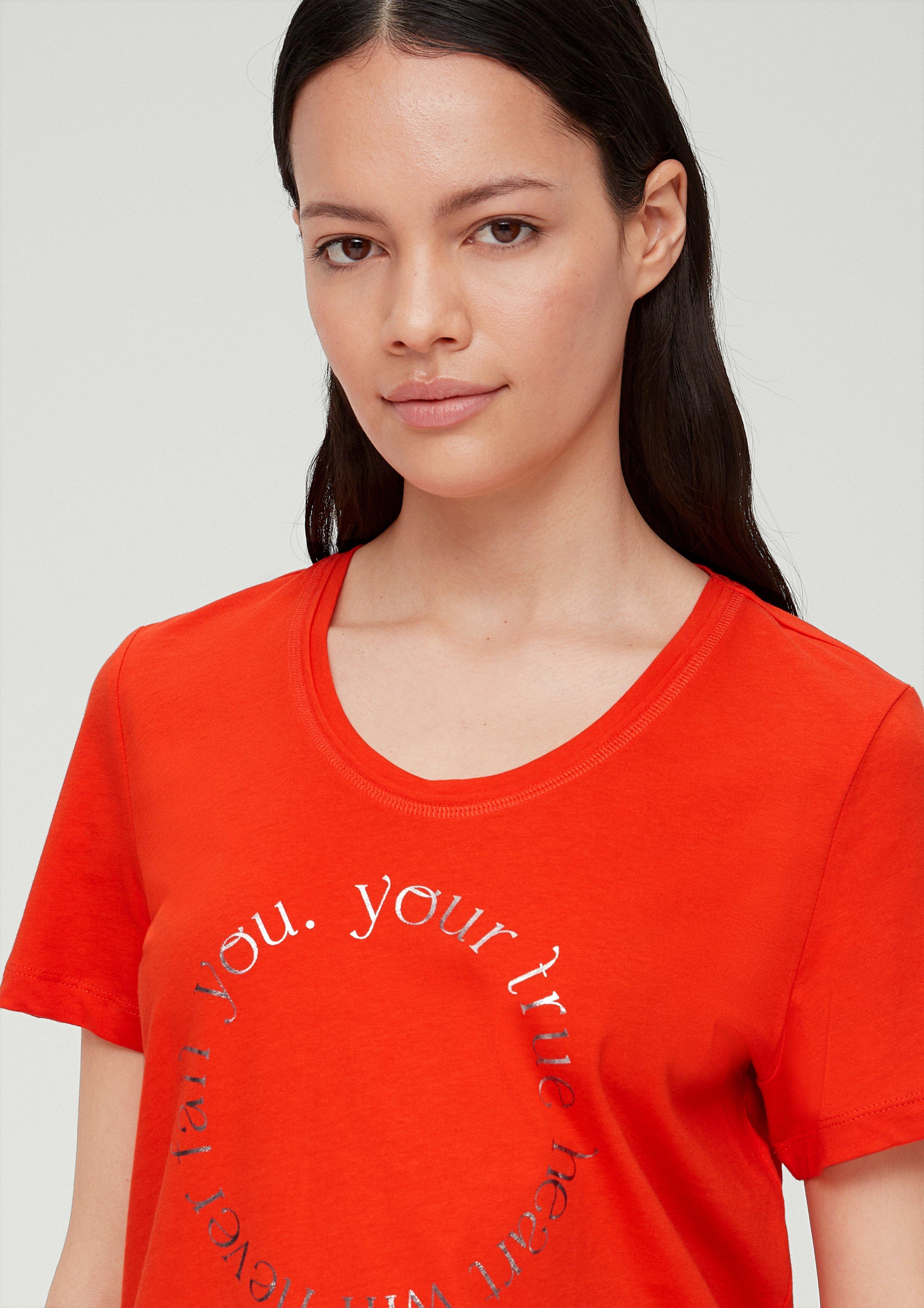 Baumwollshirt mit Frontprint  2132911-25D2