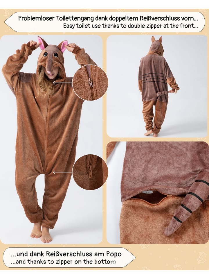 Corimori Gürteltier-Kostüm Fasching in Braun günstig kaufen