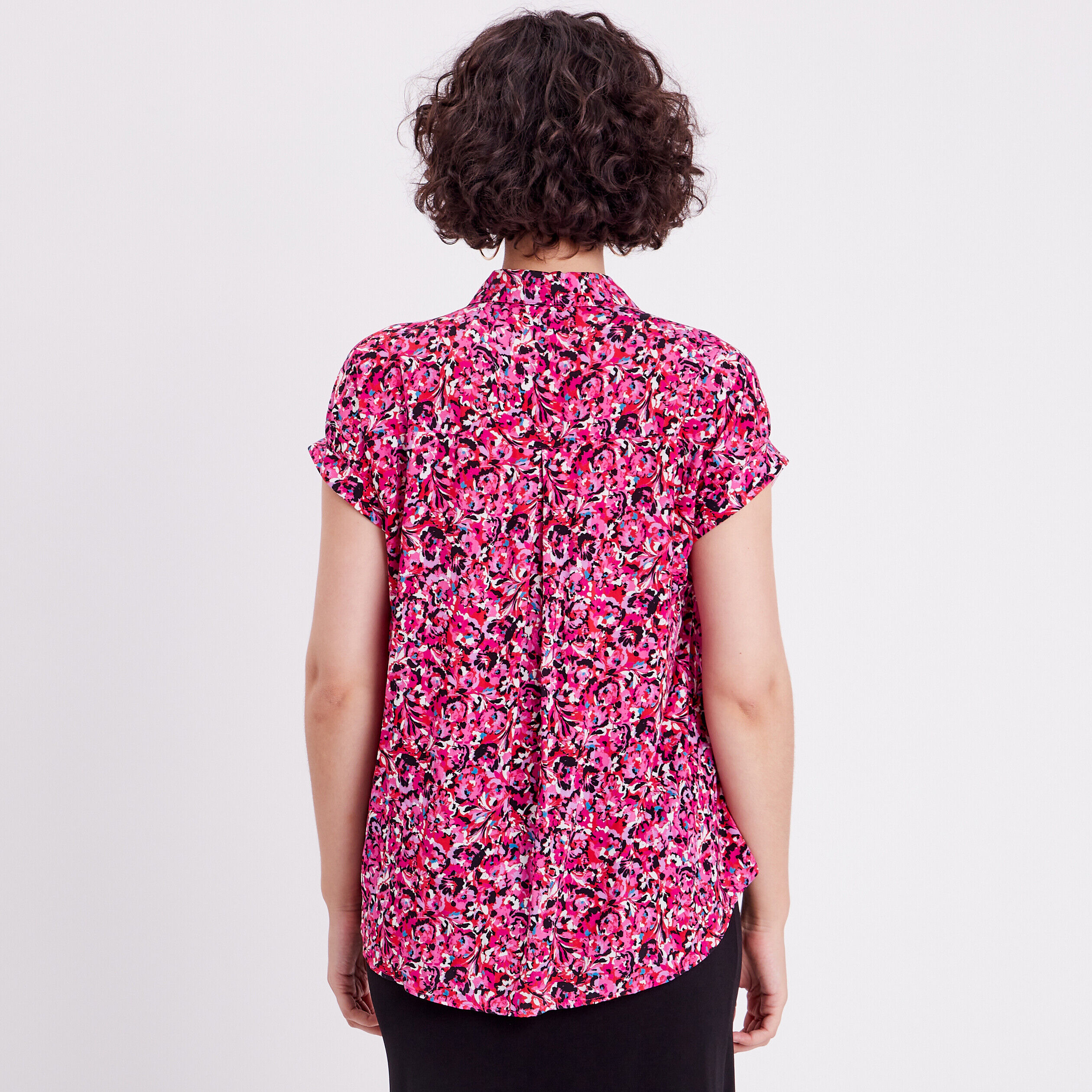 Chemise manches courtes rouge femme | Cache Cache