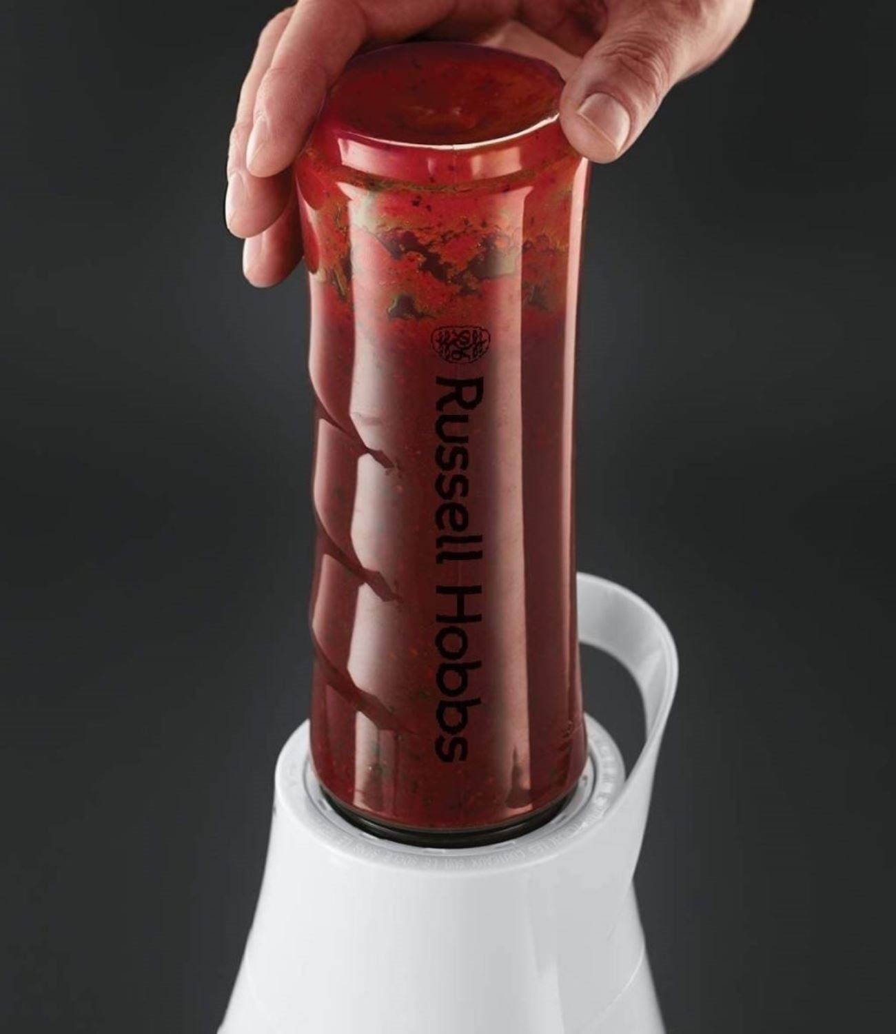 RUSSELL HOBBS Smoothie-Maker 2in1 Smoothie Maker Explore Mix&Go Juice, BPA Frei, spülmaschinengeeigneter Kunststoffbehälter, mit Trinköffnung