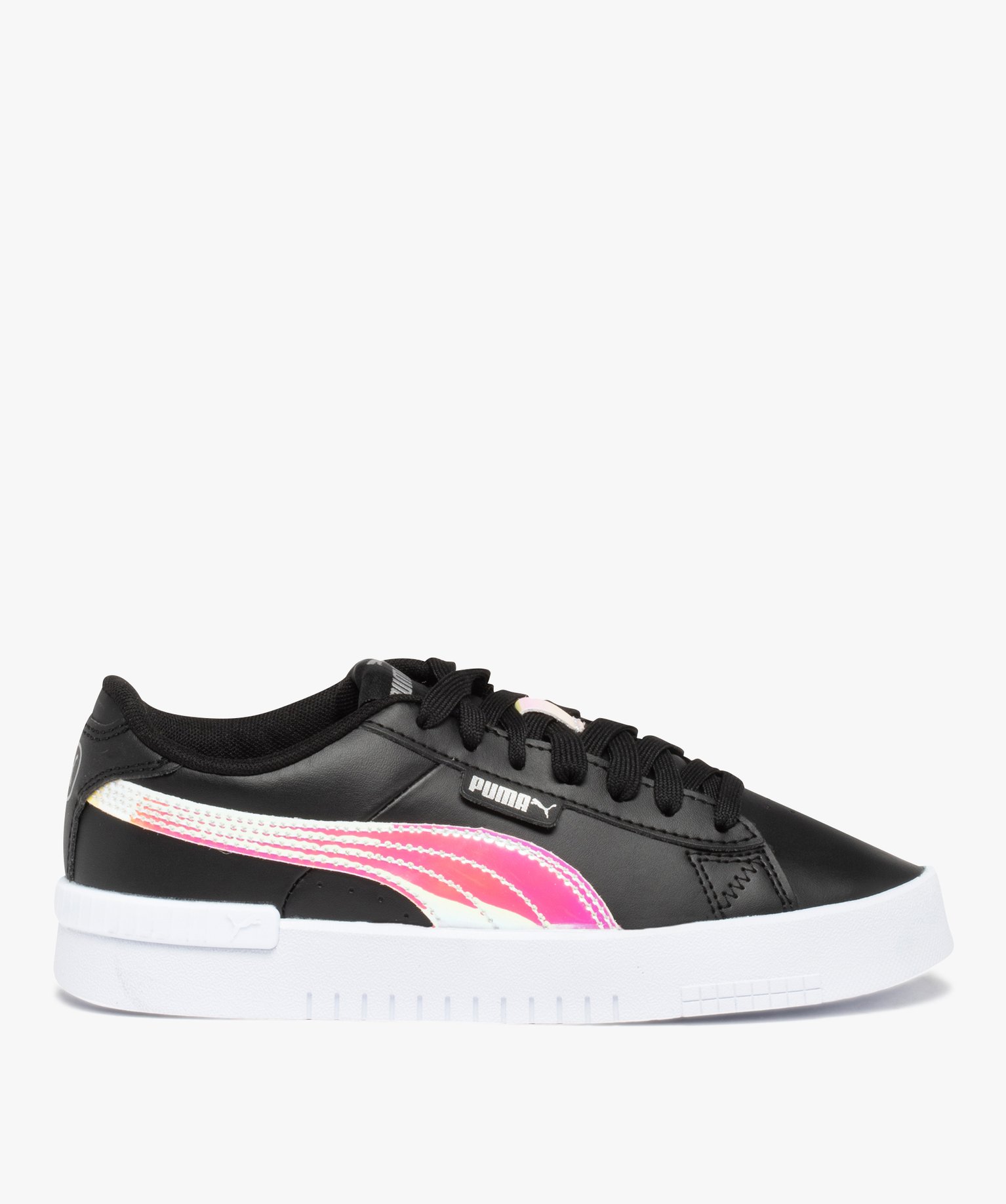 Baskets fille unies à lacets détails irisés – Puma Jada noir | GEMO