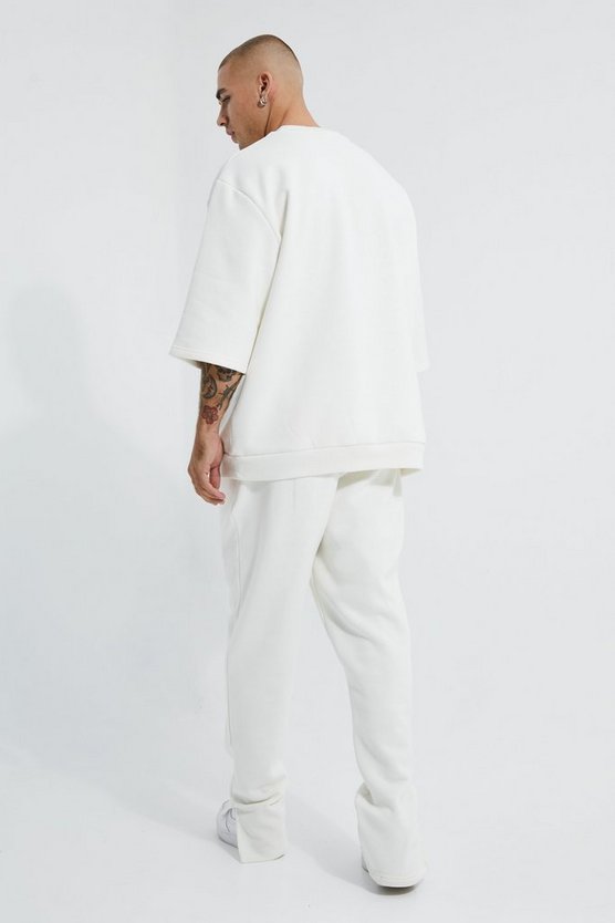 Oversize Sweatshirt-Trainingsanzug mit Print