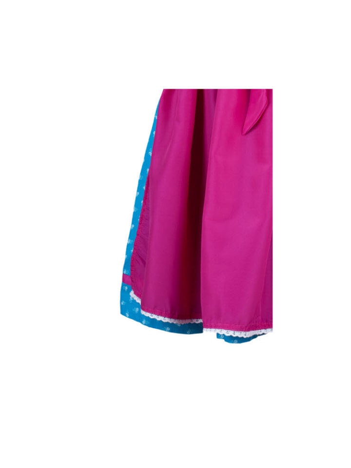 Nübler Kinderdirndl 3-teilig Emilia in Türkis-Fuchsia günstig kaufen