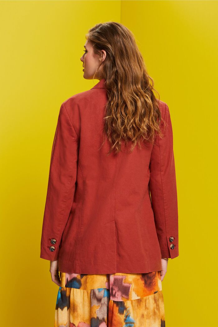 Einreihiger Blazer aus Leinenmix