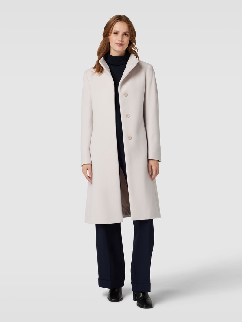 Mantel mit Stehkragen in offwhite