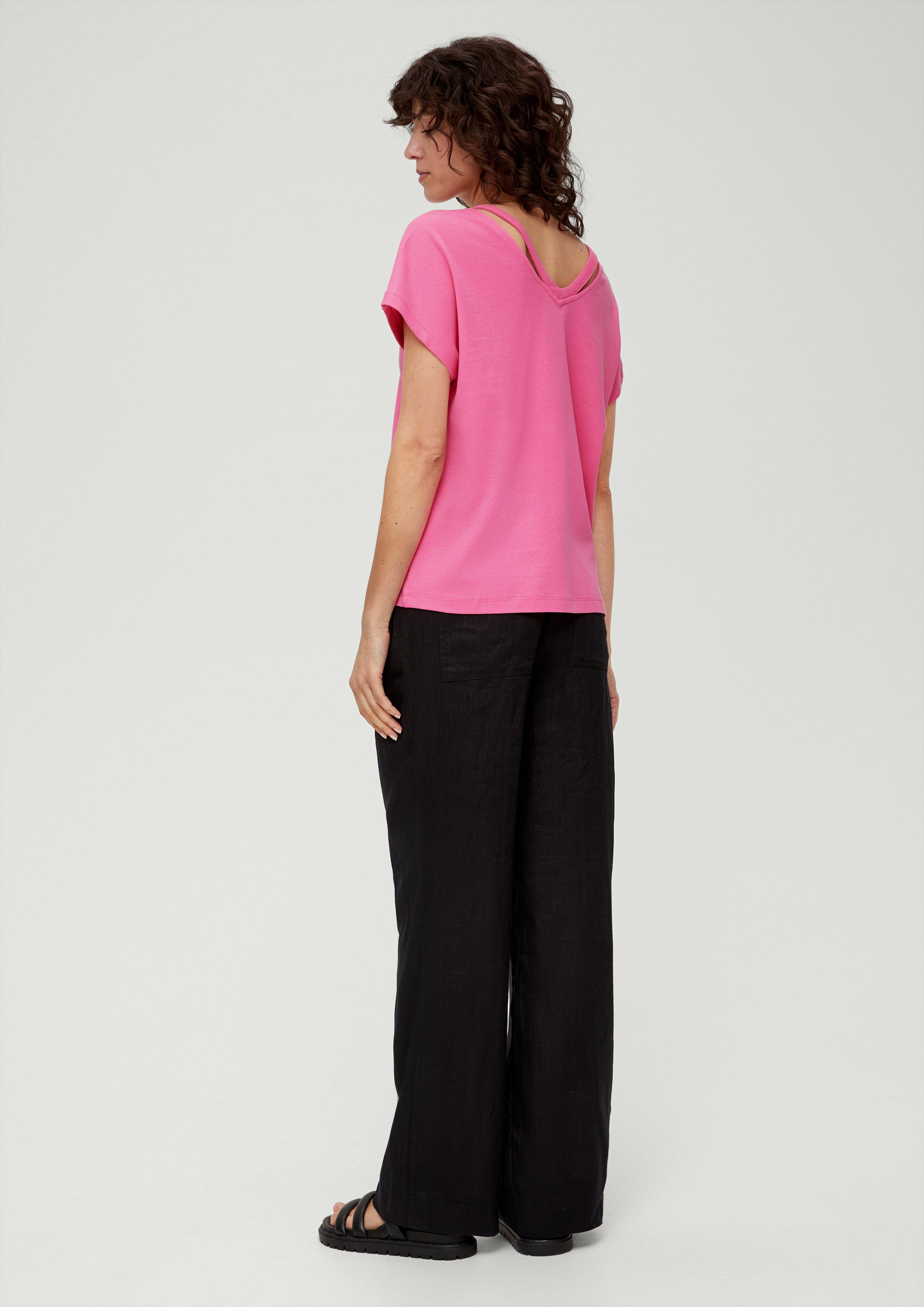 Baumwollshirt mit Cut-outs im Relaxed Fit  2132212-4426