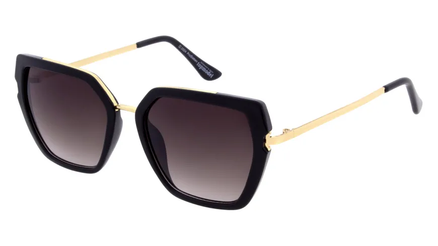 GNTM Sonnenbrille Kunststoff Schwarz/Metallbügel Gold