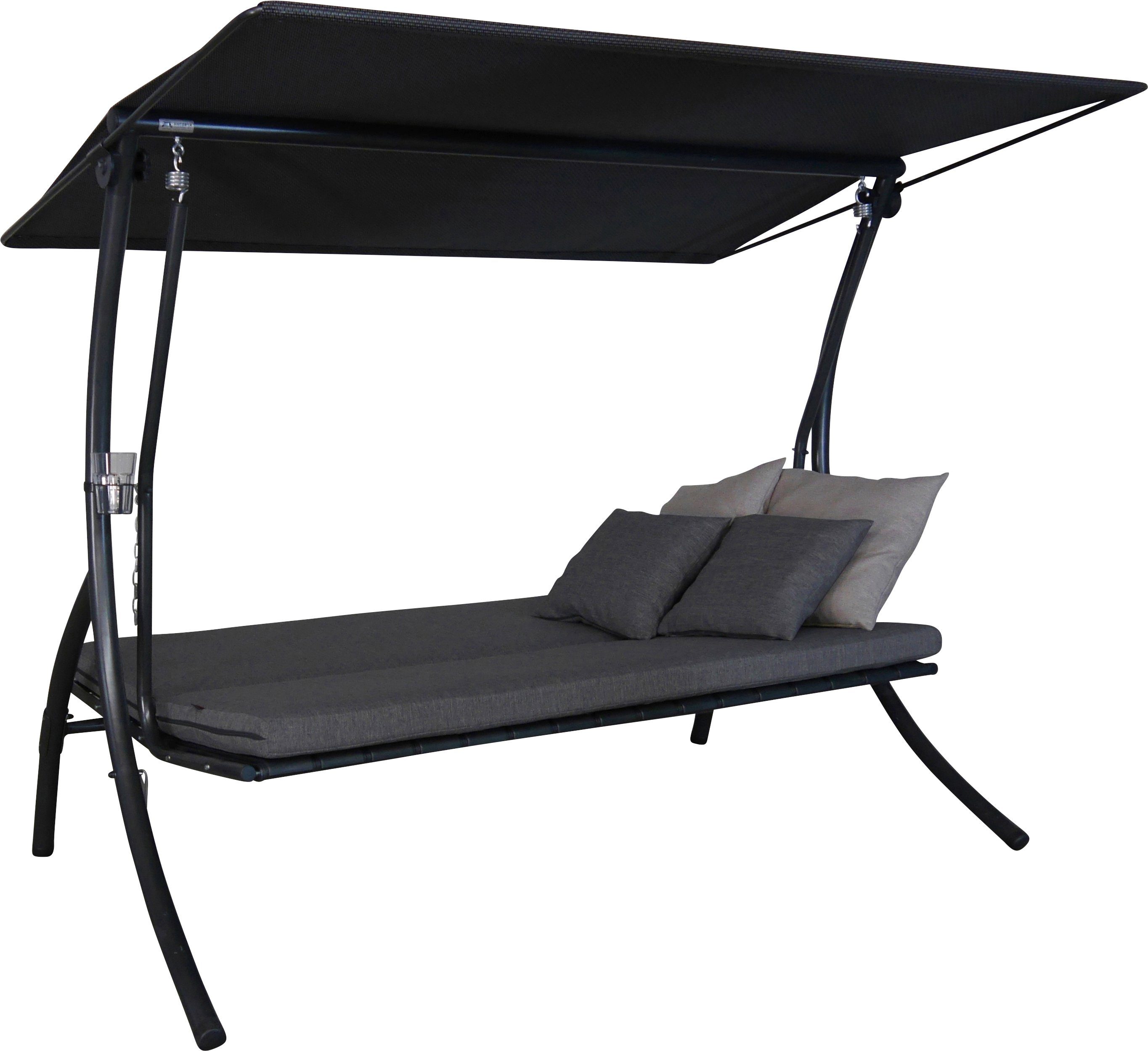 Angerer Freizeitmöbel Hollywoodschaukel Motion Smart stone, 3-Sitzer, Bettfunktion