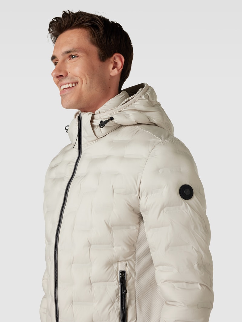 Hybridjacke mit Label-Detail Modell 'REPEAT' in kitt