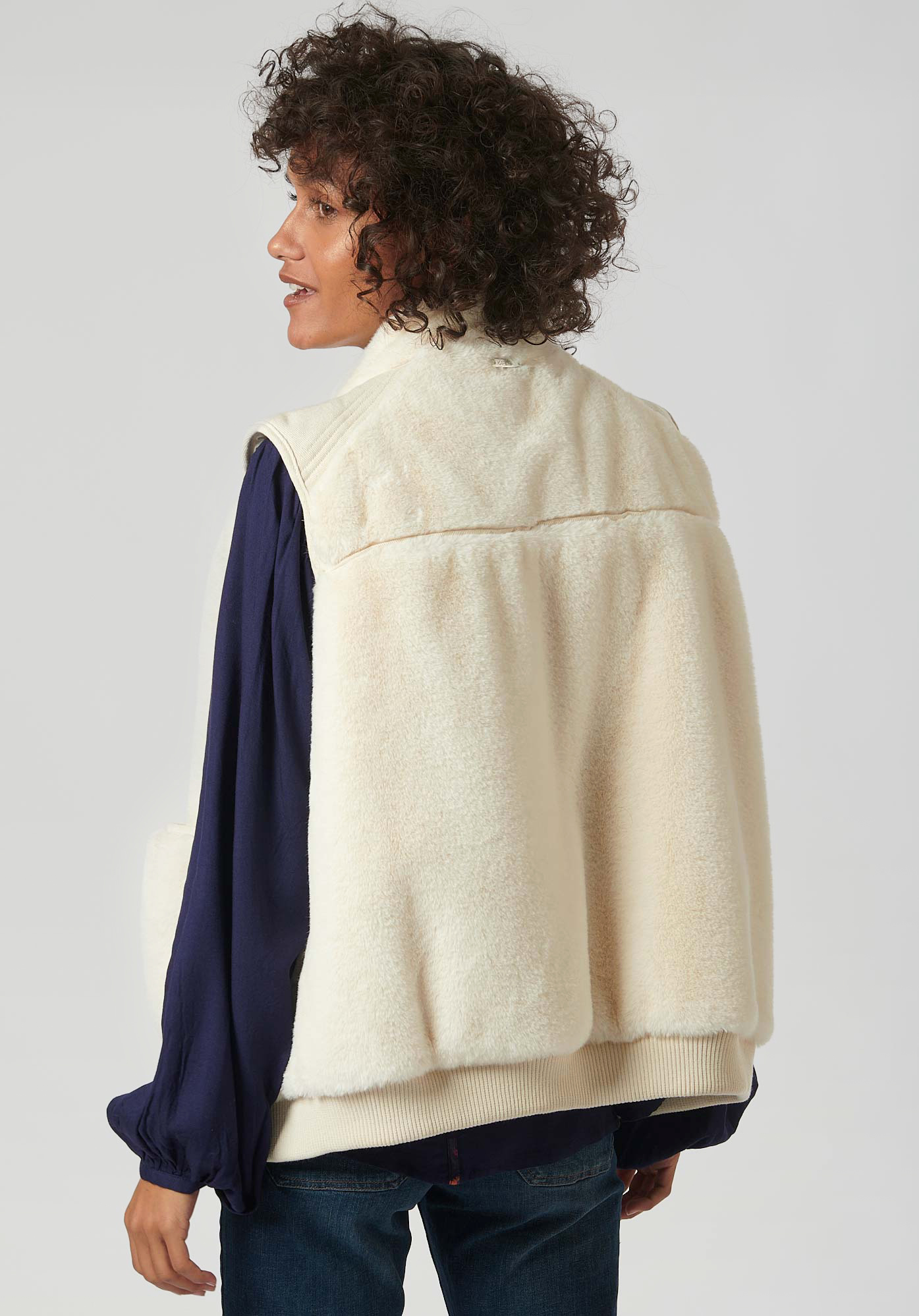 PECHE  Veste sans manches écru femme