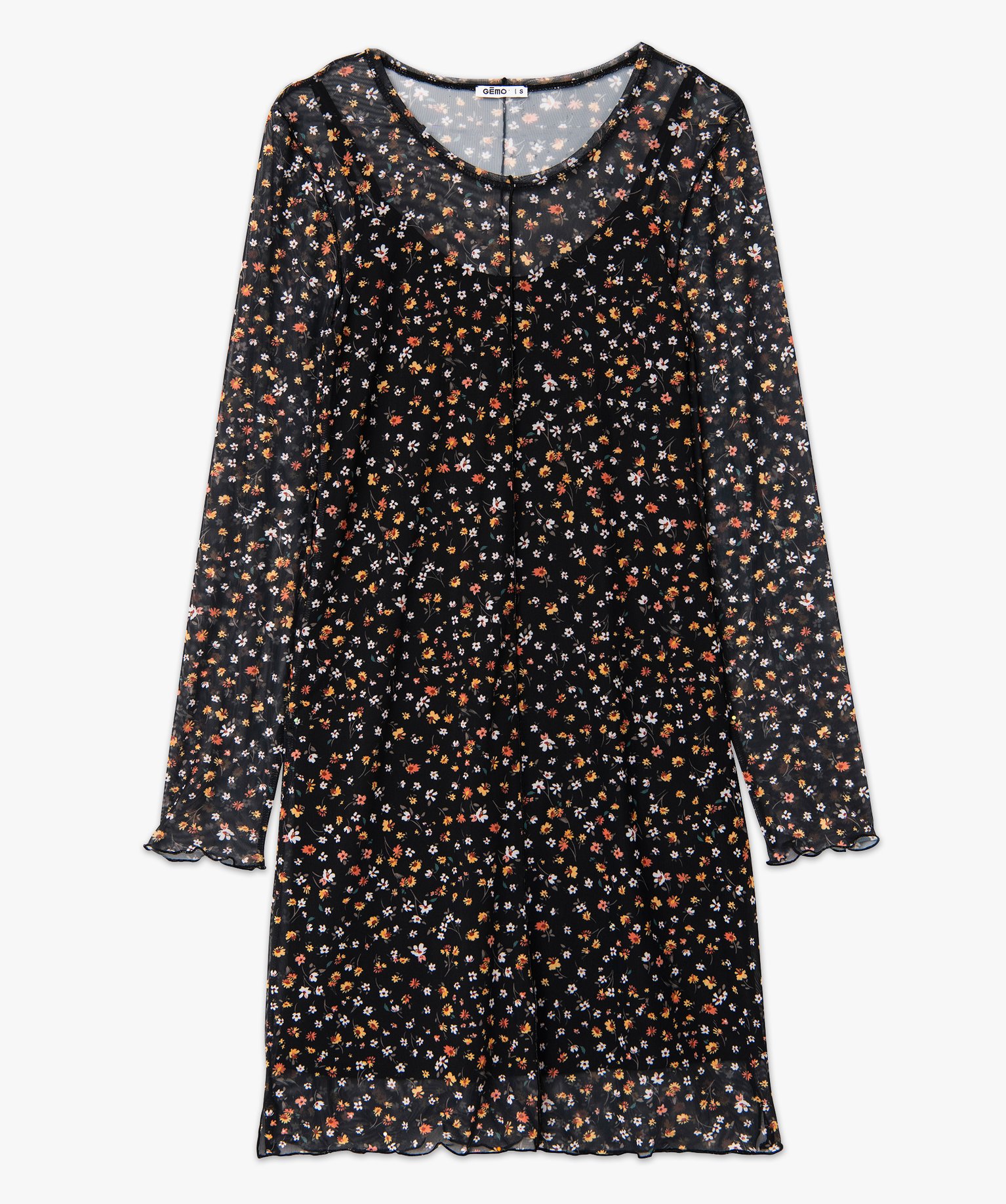 Robe en voile à motifs fleuris femme imprime | GEMO