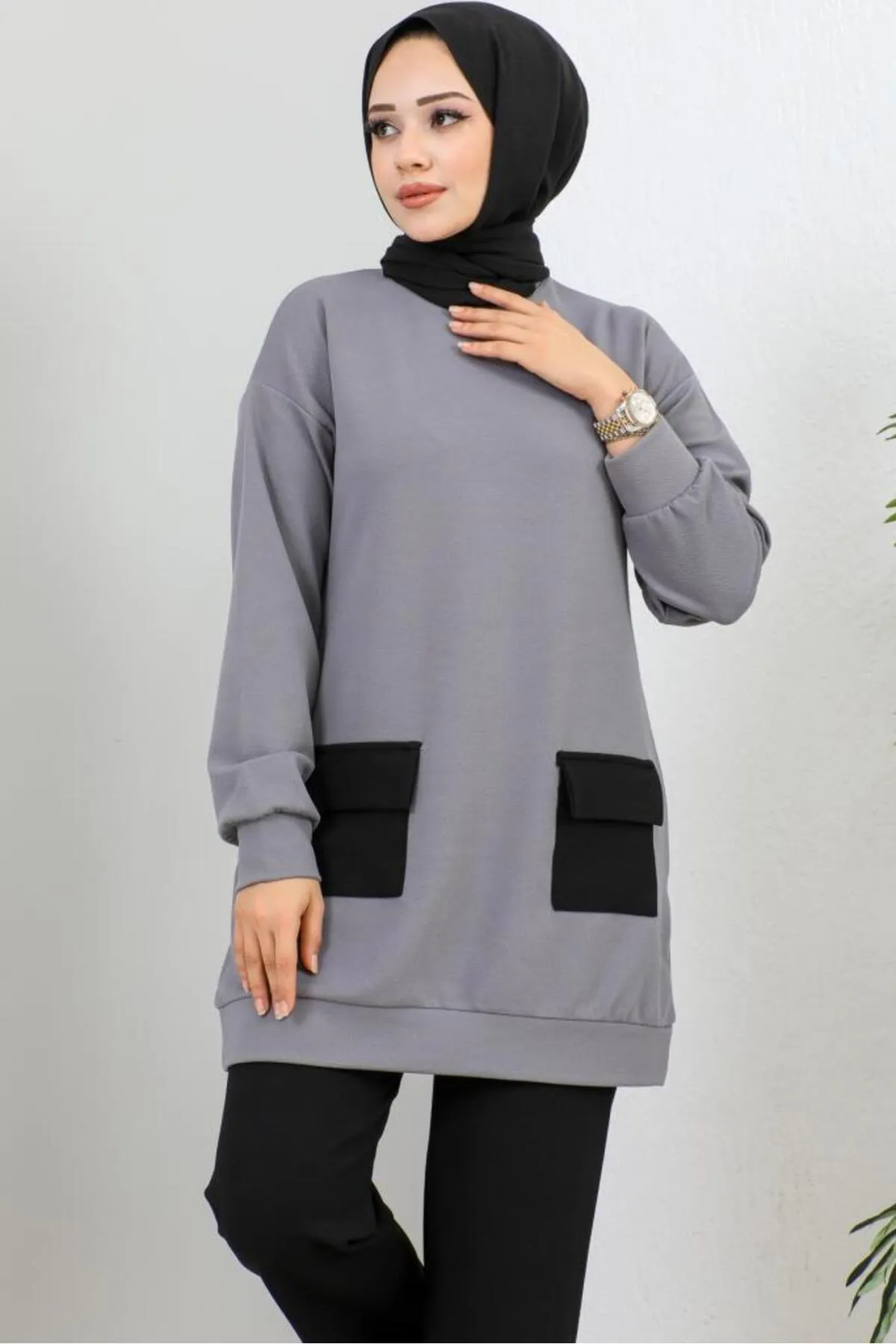 benguen  3516 Doppelanzug mit Taschendetail, Grau