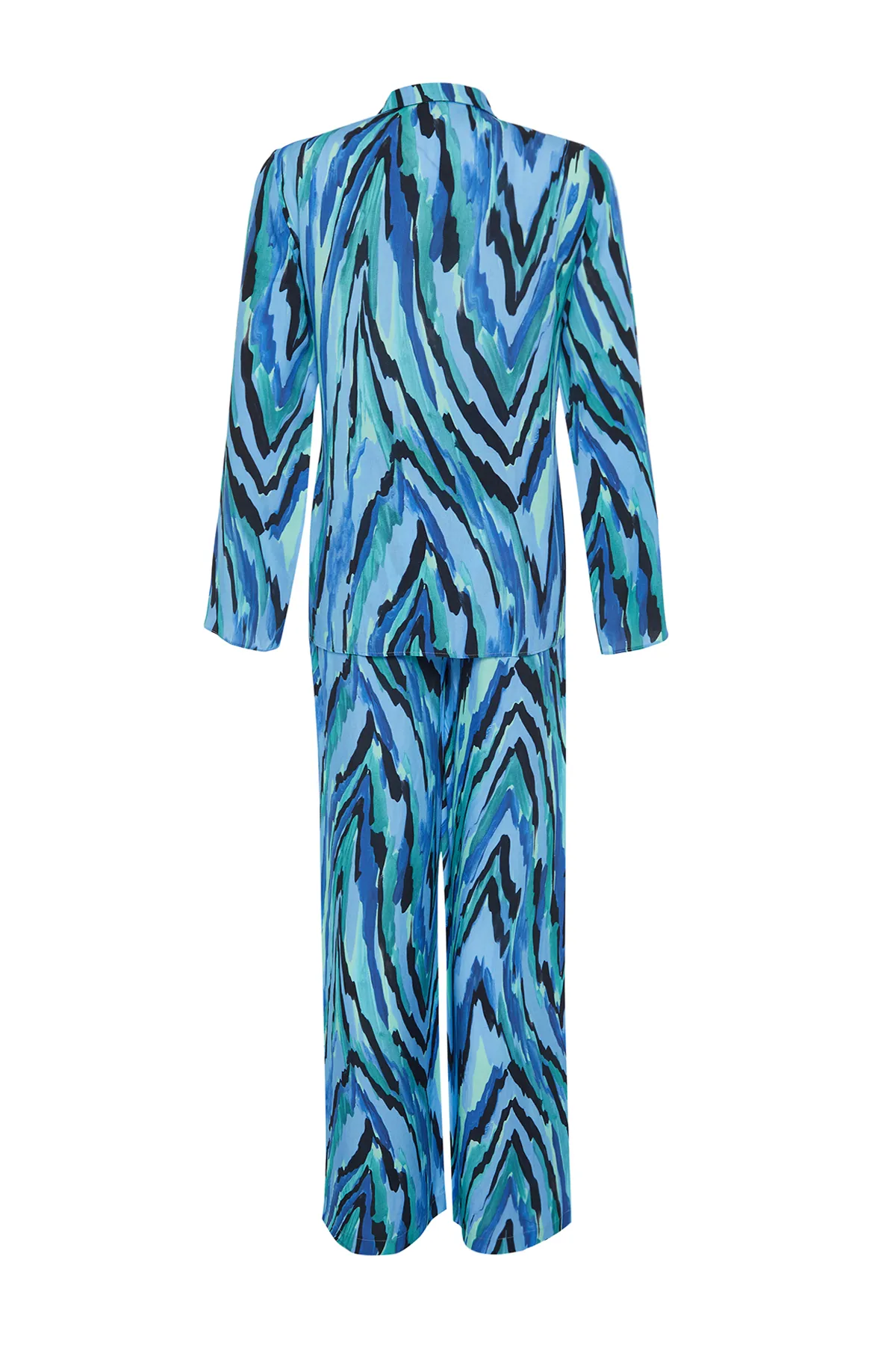 Trendyol Collection  Set aus gewebtem Hemd und Hose mit abstraktem Muster TBESS24AU00003