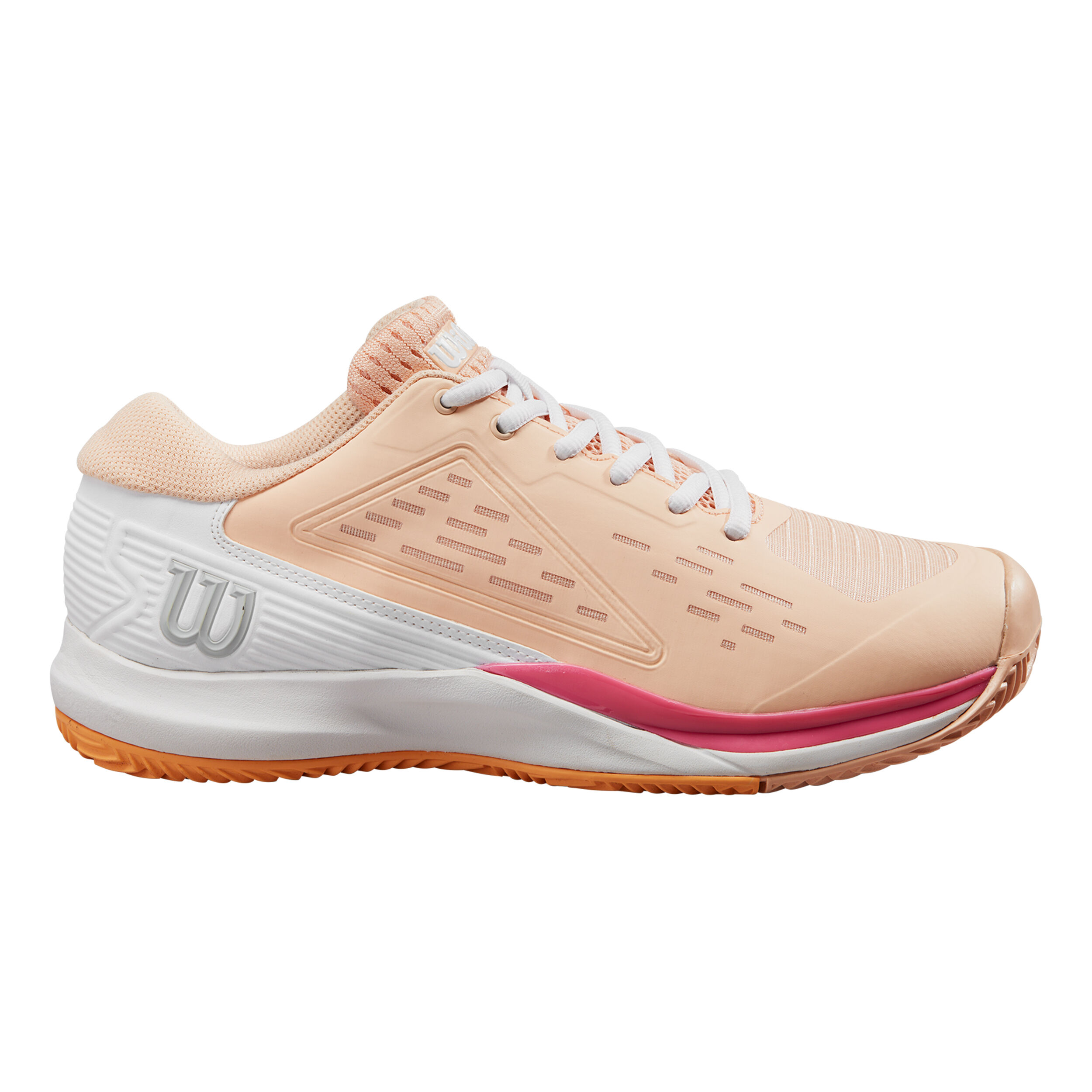Rush Pro ACE CLY Sandplatzschuh Damen - Apricot, Weiß