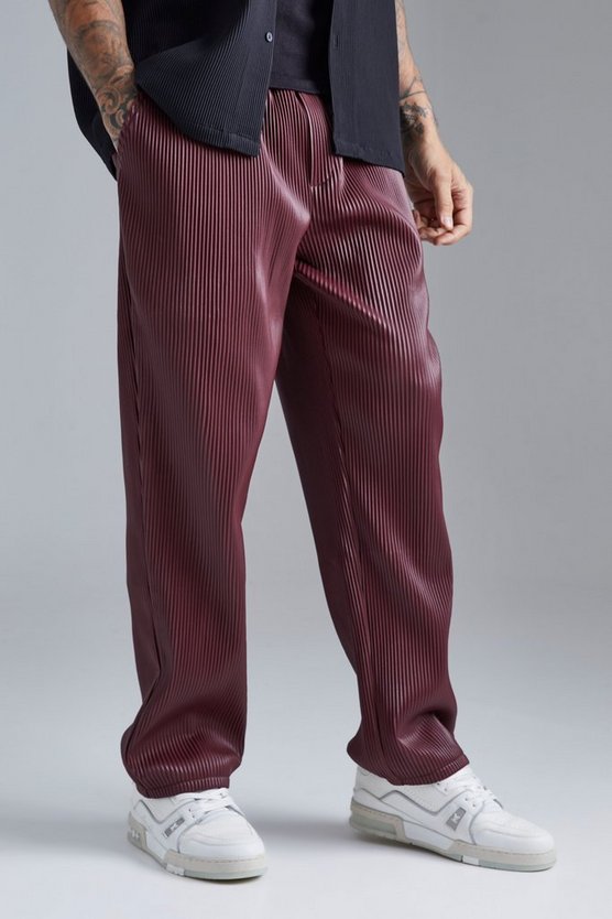 Gerade PU-Hose mit elastischem Bund