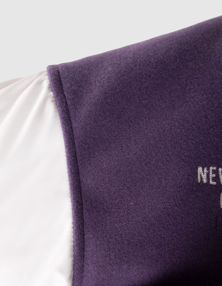 Teddy violet et blanc esprit College fille