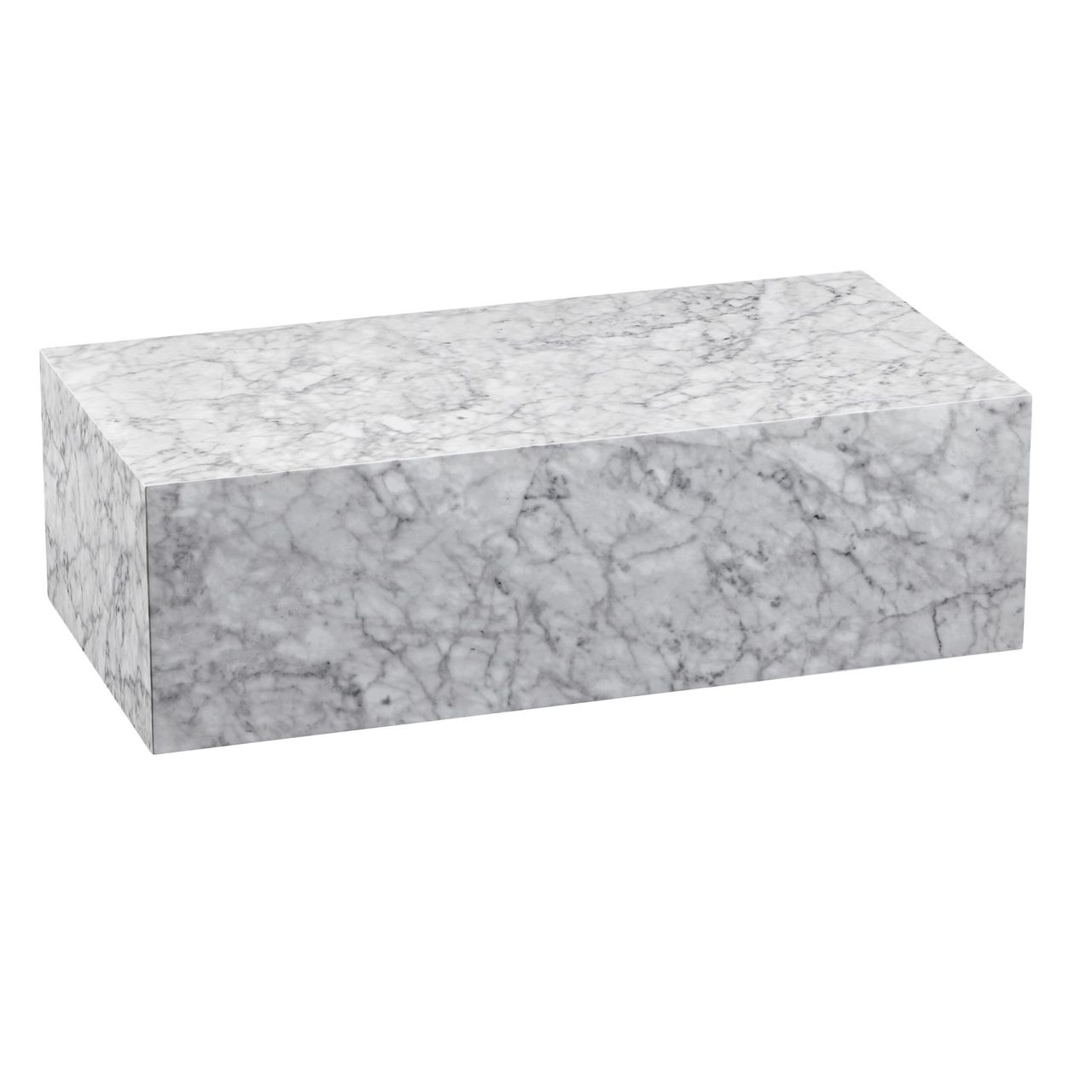 Wohnling Couchtisch 100 cm MDF Marmor Optik Weiß