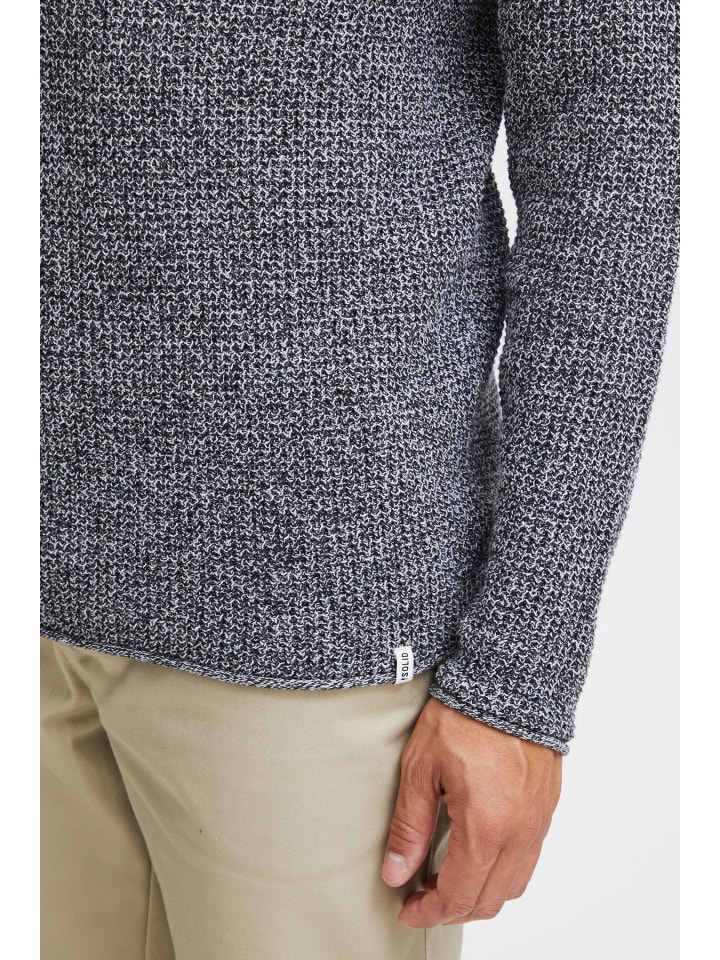 !SOLID Strickpullover SDKotchap 21301069-ME  Melierter Strickpullover mit Rollkanten in Grau günstig kaufen