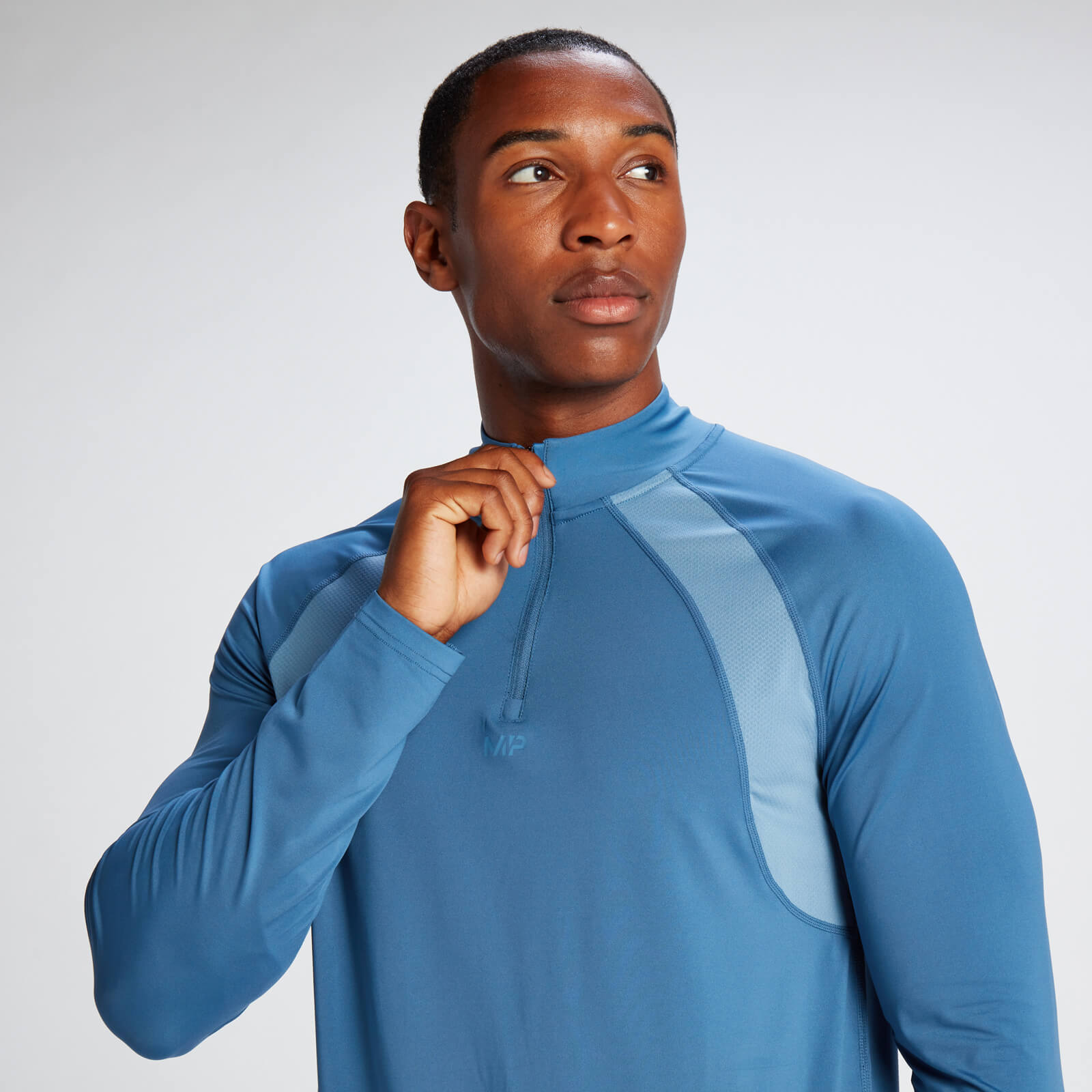 Haut à fermeture éclair ¼ MP Tempo pour hommes – Bleu indigo