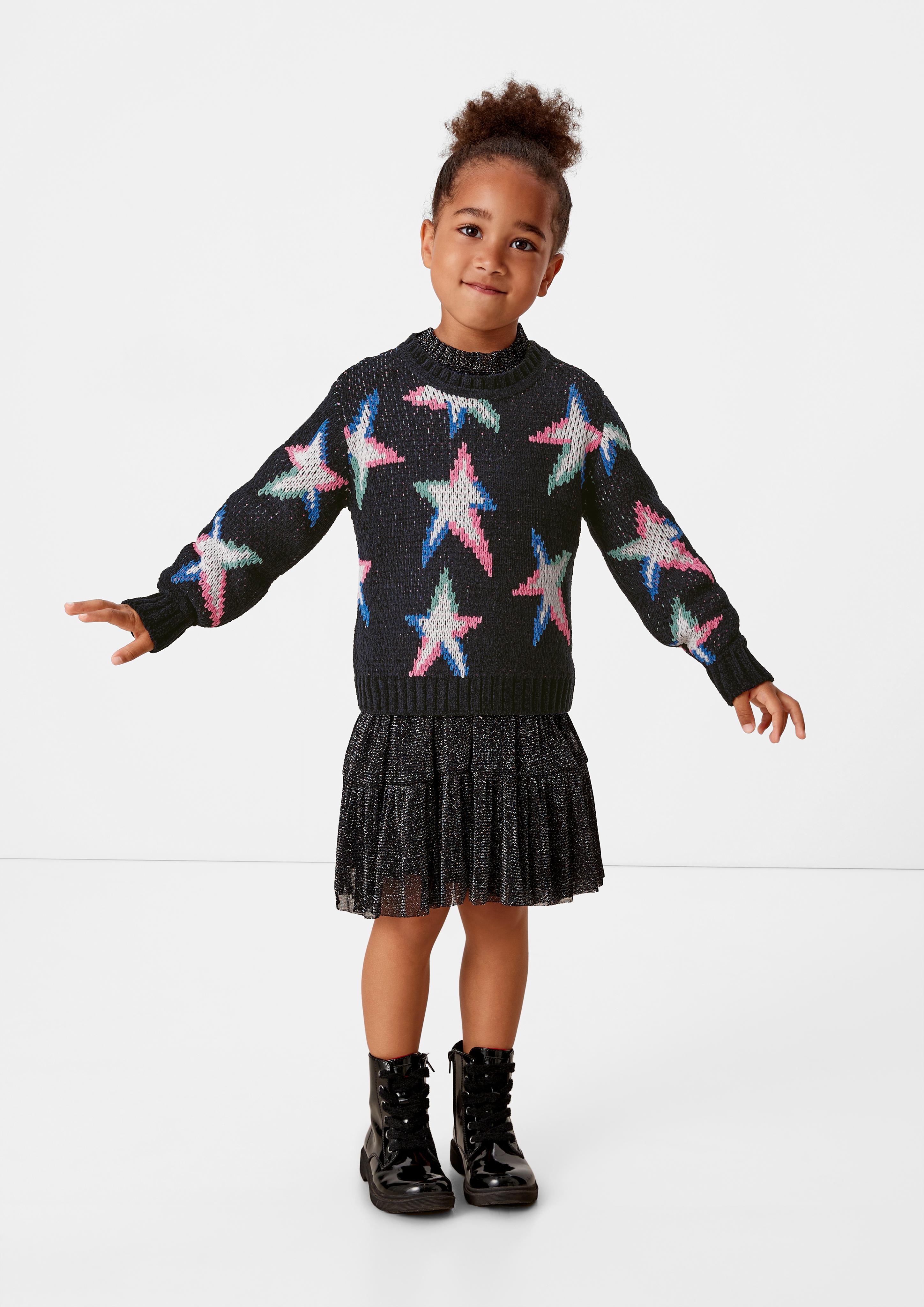Chenillepullover mit Allover-Muster  2122665-99X4