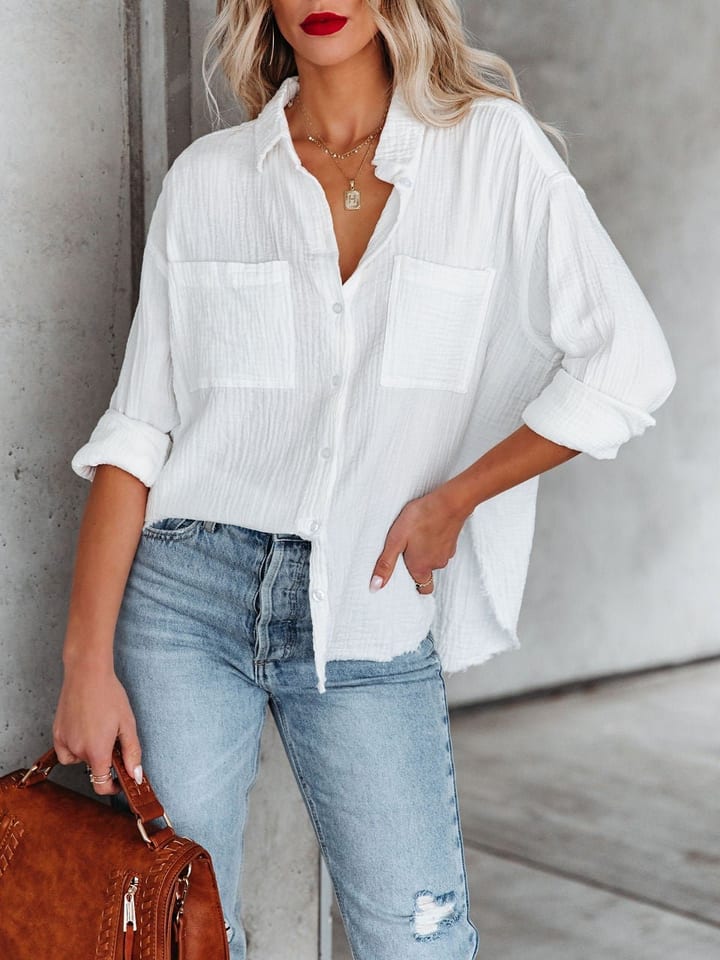 Milan Kiss Bluse in Weiß günstig kaufen