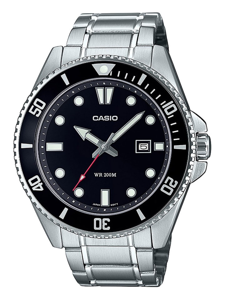 Casio F Collection Herren-Taucheruhr Stahl/Schwarz günstig kaufen onesize